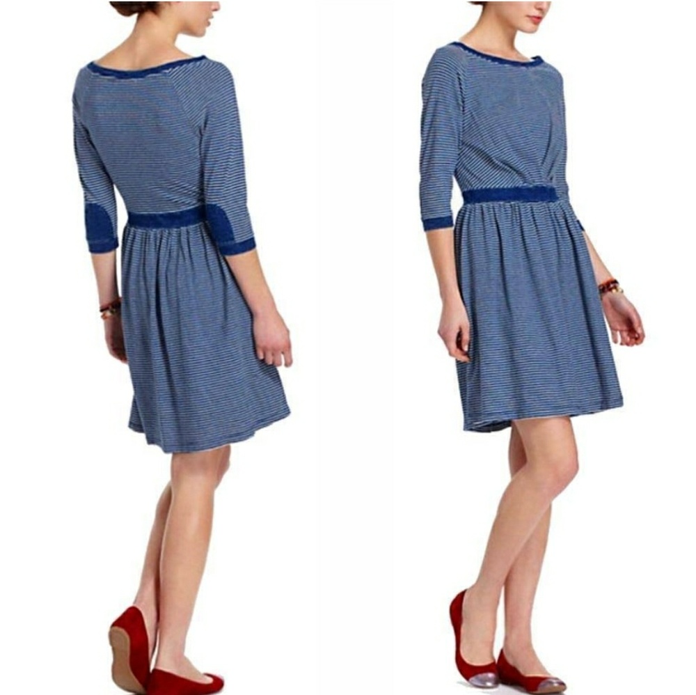 Anthropologie Postmark striped dress medium
